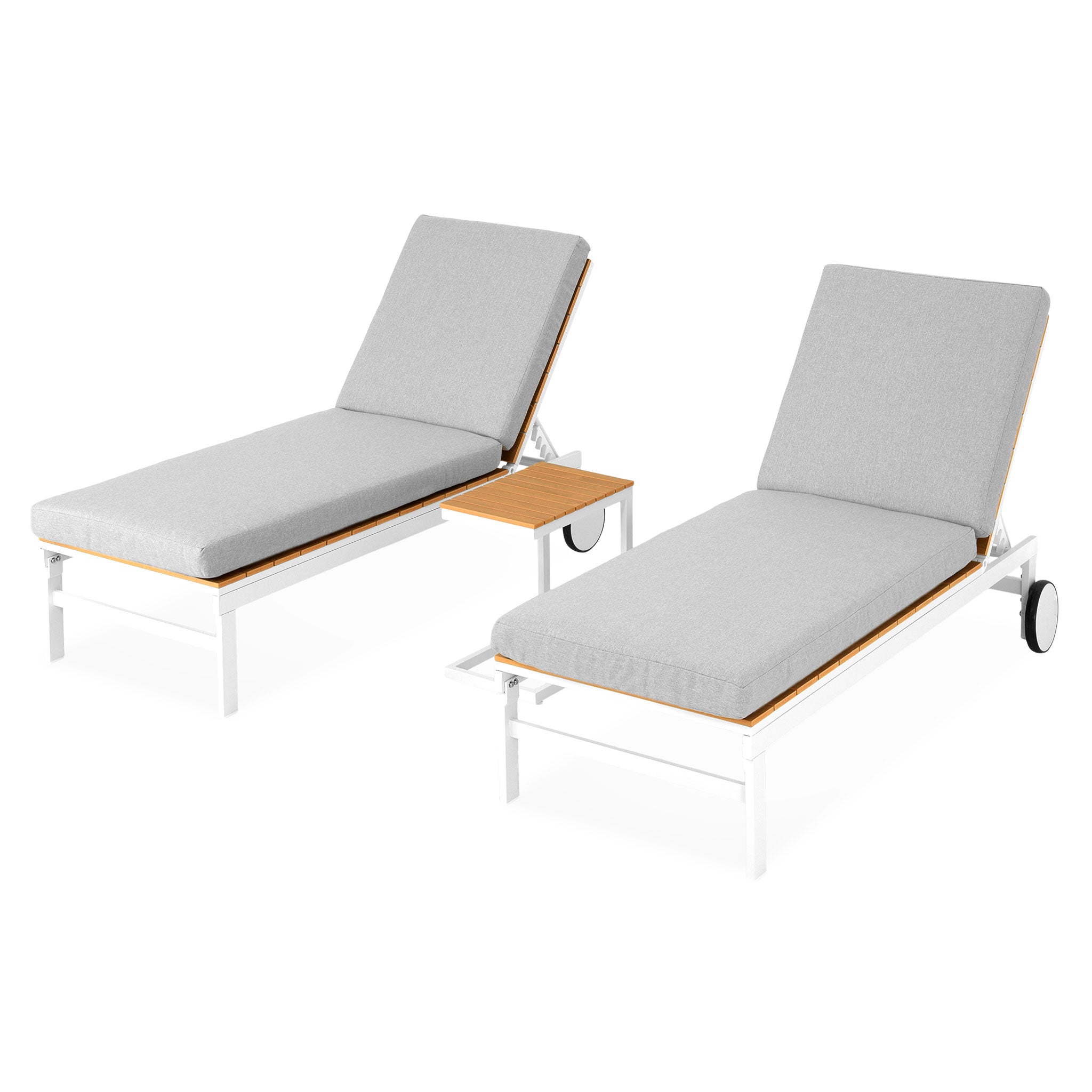FELINO Set mobilier terasă/grădină, 2 șezlonguri și măsuță FELINO Set mobilier terasă/grădină, 2 șezlonguri și măsuță