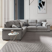 FRESNER Ansamblu colțar, șezlong dreapta/stânga, 1 recliner electric