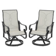 HERITAGE Set mobilier terasă/grădină, set 2 scaune-balansoar rotative
