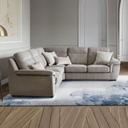 SOLINGEN Ansamblu colțar, șezlong dreapta/stânga cu 1 recliner electric