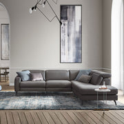 MAINZ Ansamblu colțar, 2 reclinere electrice, șezlong dreapta/stânga, piele