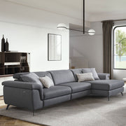 NARBONEE Colțar cu șezlong dreapta/stânga, recliner electric, mecanism tetiere, stofă
