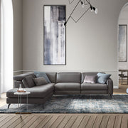 MAINZ Ansamblu colțar, 2 reclinere electrice, șezlong dreapta/stânga, piele
