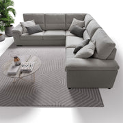 FRESNER Ansamblu colțar, șezlong dreapta/stânga, 1 recliner electric