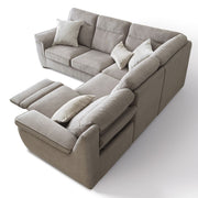SOLINGEN Ansamblu colțar, șezlong dreapta/stânga cu 1 recliner electric