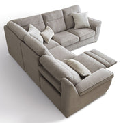 SOLINGEN Ansamblu colțar, șezlong dreapta/stânga cu 1 recliner electric