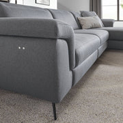 NARBONEE Colțar cu șezlong dreapta/stânga, recliner electric, mecanism tetiere, stofă