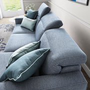 MAINZ Colțar cu șezlong dreapta/stânga, 1 recliner electric, stofă
