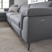 NARBONEE Colțar cu șezlong dreapta/stânga, recliner electric, mecanism tetiere, stofă