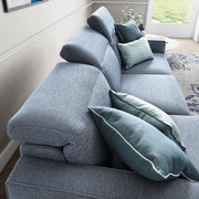 MAINZ Colțar cu șezlong dreapta/stânga, 1 recliner electric, stofă