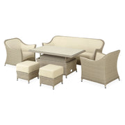 ERIN Set mobilier terasă/grădină, 1 canapea, 2 fotolii, 2 taburete și masă