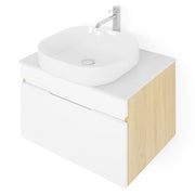 FESTINE Set mască lavoar, top, marmură și lavoar ceramic