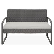 BREDA Set mobilier terasă/grădină, canapea 2 locuri, 2 fotolii și măsuță