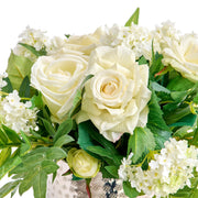 WHITE ROSES Aranjament flori artificiale