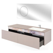 CHLOE Set mobilier baie, mască lavoar, top, lavoar și oglindă LED