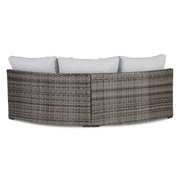 RONDINO Set mobilier terasă/grădină, 2 elemente colț, 1 canapea semirotundă, 1 taburet