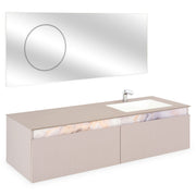 CHLOE Set mobilier baie, mască lavoar, top, lavoar și oglindă LED