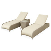 ERIN Set mobilier terasă/grădină, 2 șezlonguri și măsuță