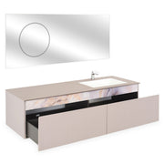 CHLOE Set mobilier baie, mască lavoar, top, lavoar și oglindă LED