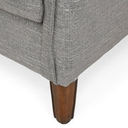KIRRA Canapea 3 locuri, stofă, 2 perne decorative incluse
