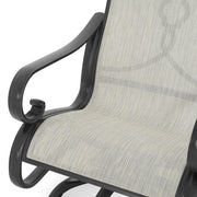 HERITAGE Set mobilier terasă/grădină, set 2 scaune-balansoar rotative