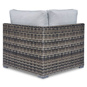 RONDINO Set mobilier terasă/grădină, 2 elemente colț, 1 canapea semirotundă, 1 taburet