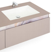 CHLOE Set mobilier baie, mască lavoar, top, lavoar și oglindă LED