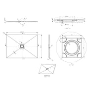 SLIM Cadita dus, 120x90 cm, compozit