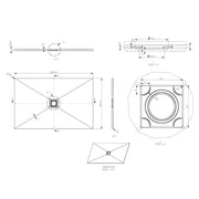 SLIM Cadita dus, 140x90 cm, compozit