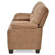 MIDLAND Canapea stofa, 2 locuri, maro
