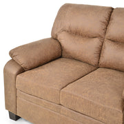MIDLAND Canapea stofa, 2 locuri, maro