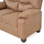 MIDLAND Canapea stofa, 2 locuri, maro
