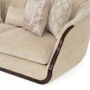AIMEE Canapea stofa, 3 locuri, 5 perne decor incluse