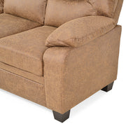 MIDLAND Canapea stofa, 3 locuri, maro