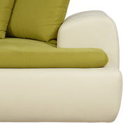 PADUA Canapea stofa, 4 locuri, crem/verde