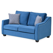 AZZURRO Canapea stofa, 2 locuri, 2 perne decor