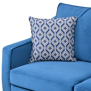 AZZURRO Canapea stofa, 2 locuri, 2 perne decor