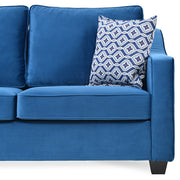 AZZURRO Canapea stofa, 2 locuri, 2 perne decor