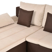 DIAZ Canapea extensibila, sezlong stanga, stofa