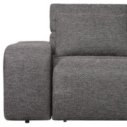 LOUNGE Coltar extensibil, sezlong interschimbabil, stofa, maro