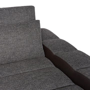 LOUNGE Coltar extensibil, sezlong interschimbabil, stofa, maro
