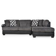 Canapea stofa, sezlong dreapta, 4 perne decor VERMONT
