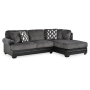 VERMONT Canapea stofa, sezlong dreapta, 4 perne decor