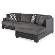 VERMONT Canapea stofa, sezlong dreapta, 4 perne decor