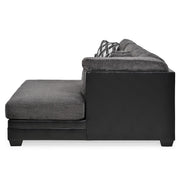 VERMONT Canapea stofa, sezlong dreapta, 4 perne decor