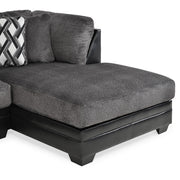 VERMONT Canapea stofa, sezlong dreapta, 4 perne decor