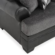 VERMONT Canapea stofa, sezlong dreapta, 4 perne decor