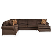 Coltar stofa, sezlong dreapta, 3 perne decor ESPRESSO