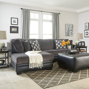 VERMONT Canapea stofa, sezlong dreapta, 4 perne decor