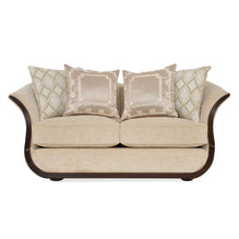 AIMEE Canapea stofa, 2 locuri, 4 perne decor incluse